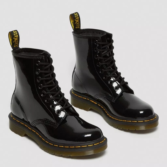 Dr. Martens 1460 Patent Leather Lace Up Boots - Picture 2 of 16